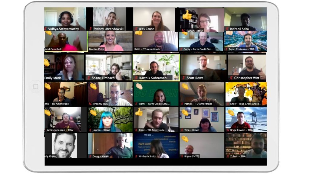A cohort of the program meets via Zoom